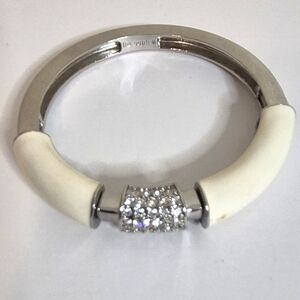 Lia Sophia Bracelet Silver White with some Bling Bangle